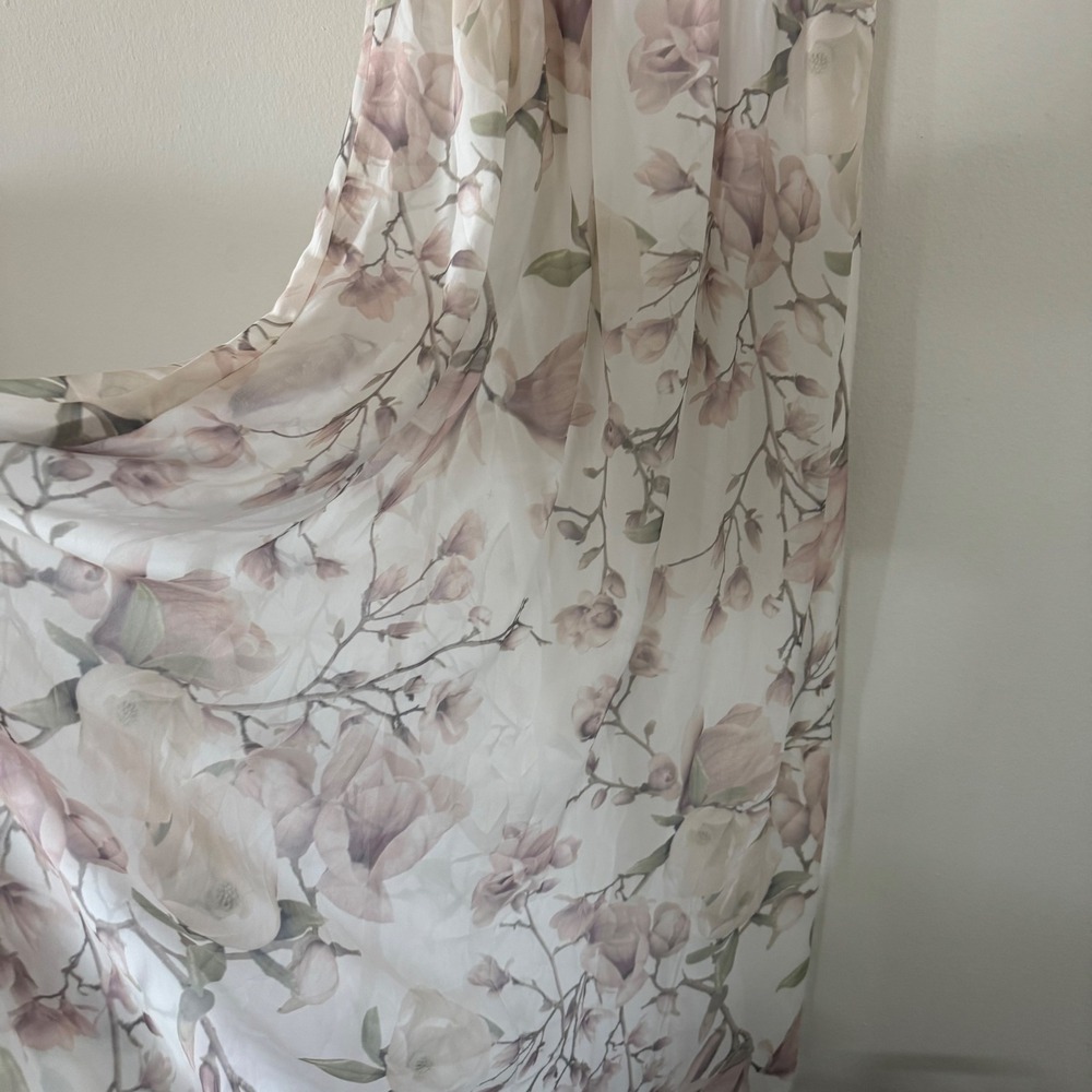 Show Me Your Mumu Floral Maxi Dress Large Off Shoulder Ruffle Garden Party Boho - Picture 3 of 8